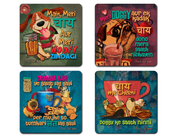 FRIENDS FUREVER : Four Paws, Four Coasters