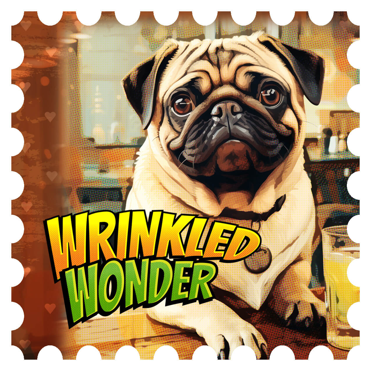 Wrinkled-Wonder-Pug--Magnet