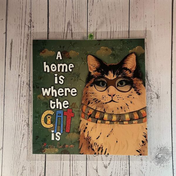 A Home is Where the Cat is Doorsign