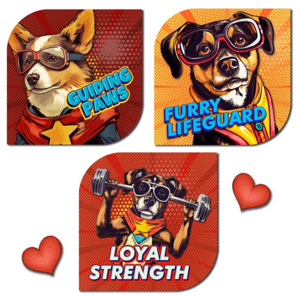 Guiding Paws, Furry Lifeguard, Loyal Strength Magnetic