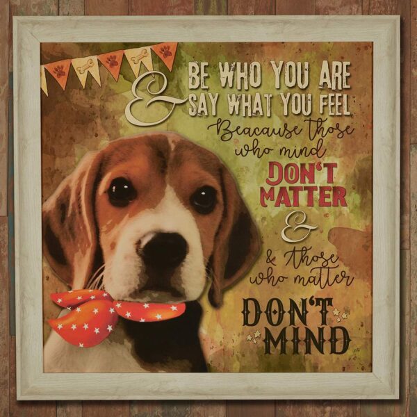 Beagle Attitude Wall Art (framed)