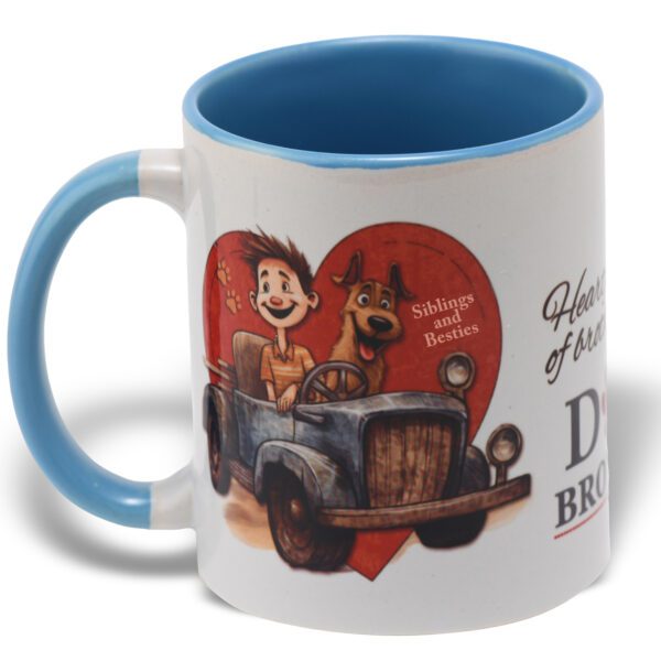 Dog Brother Coffee Mug, Cup of Joy, Tails of Love, Dog Love Inspired Design, Gift for Dog Lovers