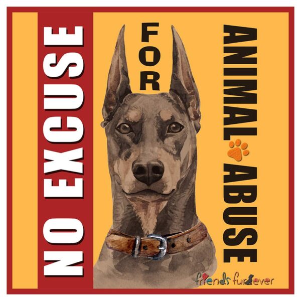 No Excuse for Animal Abuse Sticker