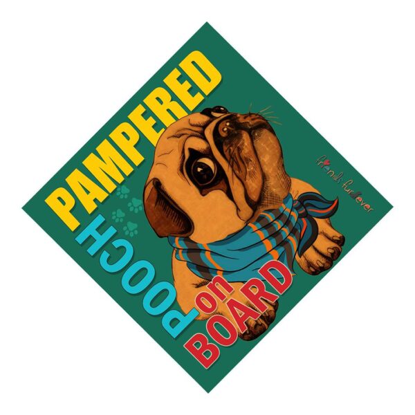 Pampered Pooch Sticker (green)