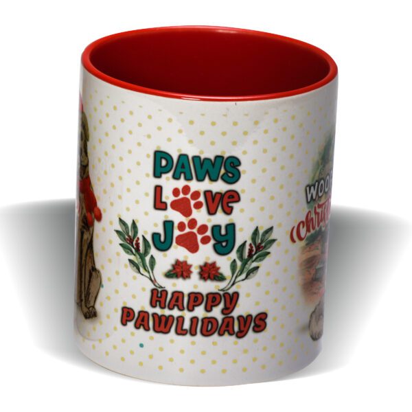 PAWS Love JOY | Christmas Mugs | RED
